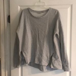 Athleta gray sweatshirt with side zip detail